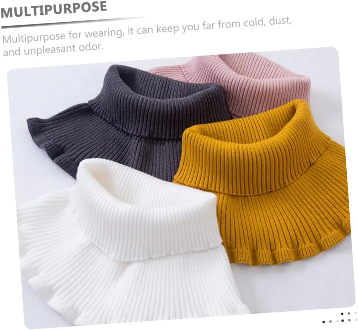 2pcs High Collar Warm False Collar Convenient Neck Gaiter Daily Use Neck Protector Outdoor Accessories