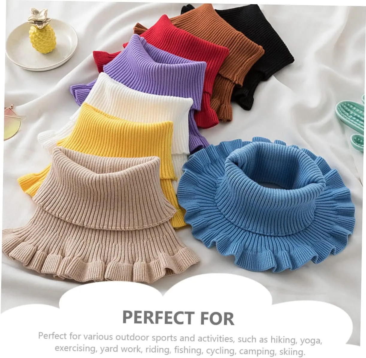 2pcs High Collar Warm False Collar Convenient Neck Gaiter Daily Use Neck Protector Outdoor Accessories