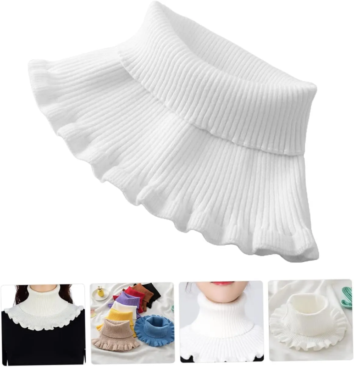 2pcs High Collar Warm False Collar Convenient Neck Gaiter Daily Use Neck Protector Outdoor Accessories