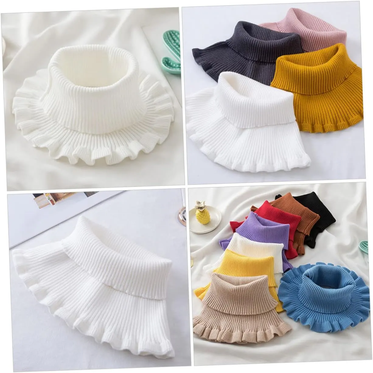 2pcs High Collar Warm False Collar Convenient Neck Gaiter Daily Use Neck Protector Outdoor Accessories