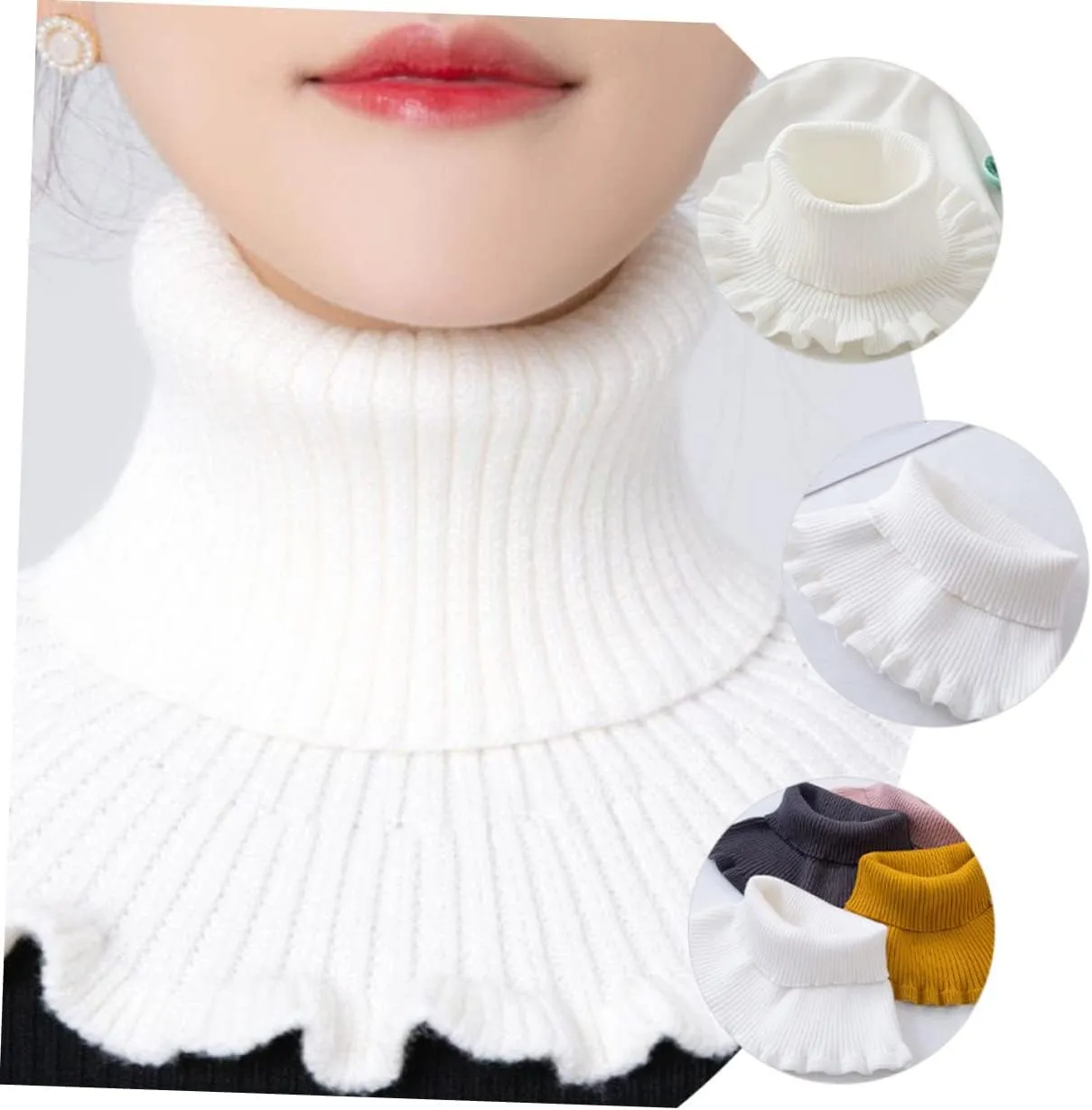 2pcs High Collar Warm False Collar Convenient Neck Gaiter Daily Use Neck Protector Outdoor Accessories
