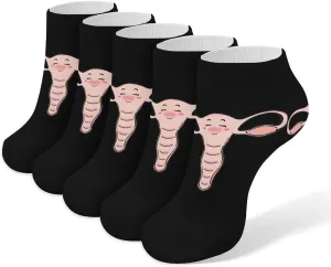 A Beauty Uterus 5 Pairs Low Cut Ankle Socks for Men Women Athletic Running Socks No Show Breathable