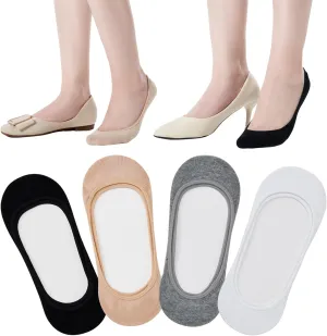 ATBITER No Show Socks Womens - Ultra Low Cut Liners Non Slip Footies for Flats Hidden Invisible Boat Summer 4/8 Pairs