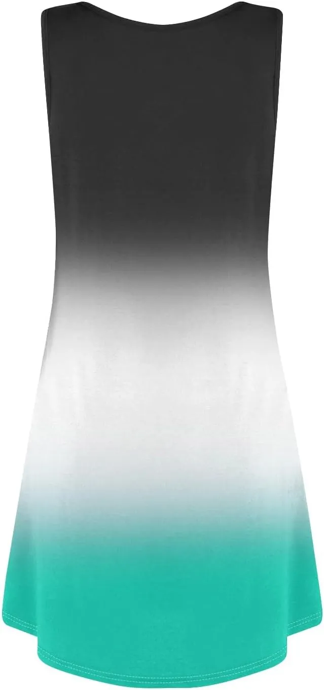 Azeralia Women's Summer Sleeveless Mini Dresses Crewneck A Line Elegant Tank Dress Summer Beach Casual Tank Dresses