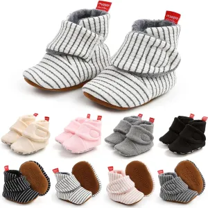 Baby Booties Infant Newborn Boys Girls Slippers Warm Crib Sock Shoes Indoor First Walkers Prewalker