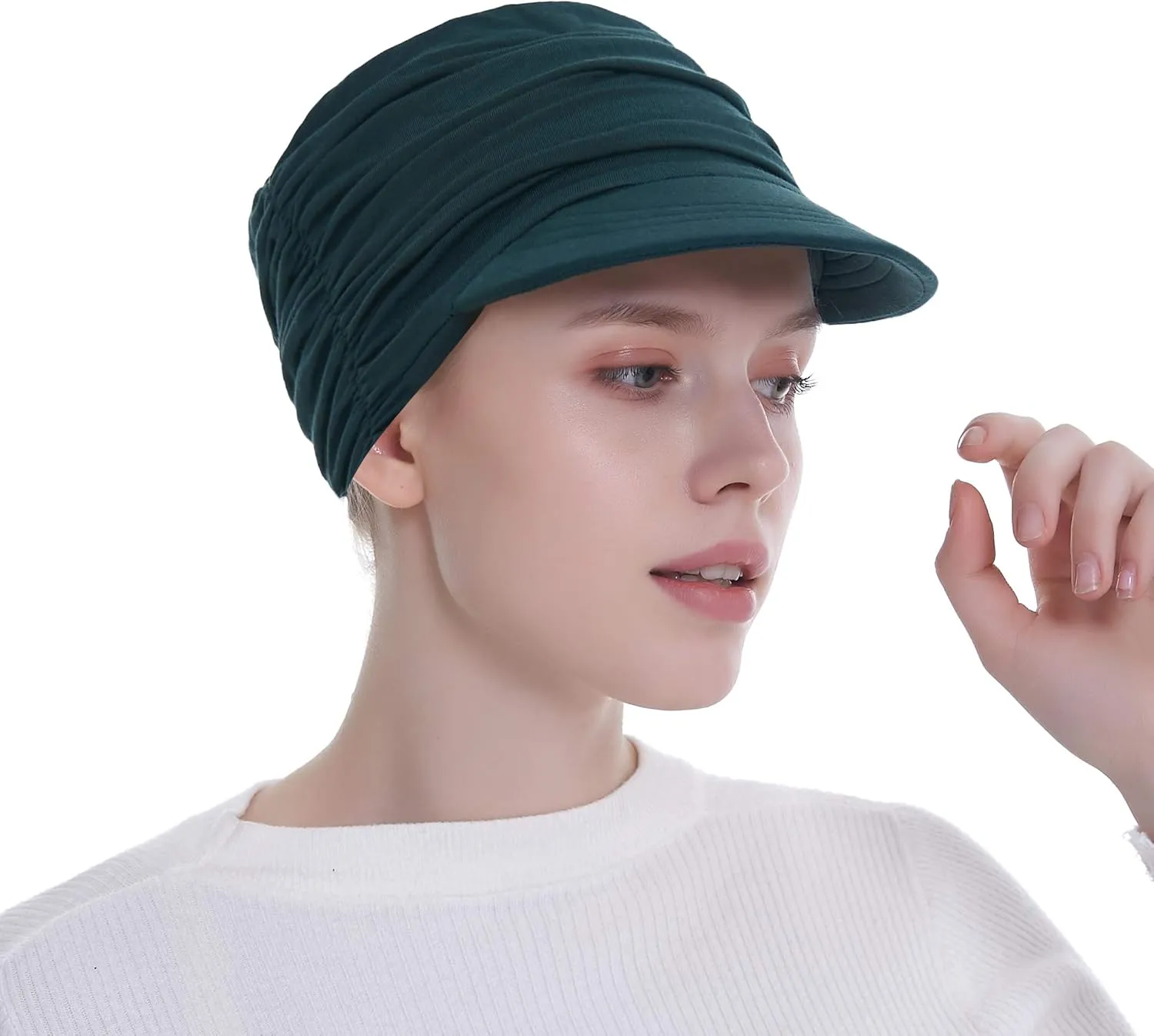 Bamboo Fashion Hat for Woman Daily Use with Brim Visor, Hats for Cancer Chemo Patients