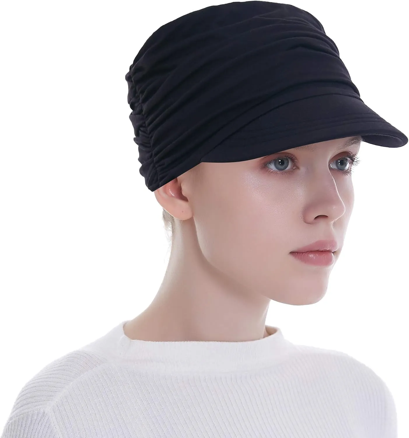 Bamboo Fashion Hat for Woman Daily Use with Brim Visor, Hats for Cancer Chemo Patients