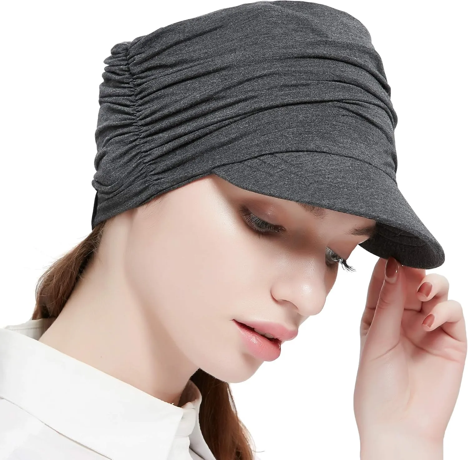 Bamboo Fashion Hat for Woman Daily Use with Brim Visor, Hats for Cancer Chemo Patients