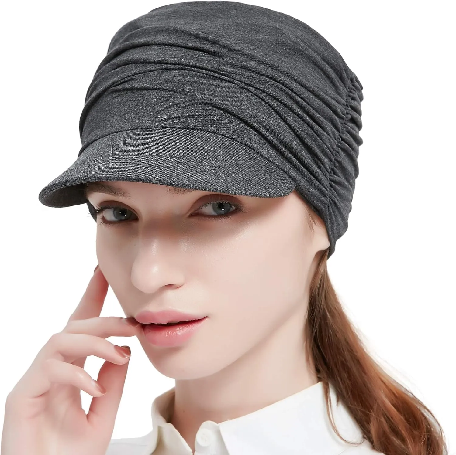 Bamboo Fashion Hat for Woman Daily Use with Brim Visor, Hats for Cancer Chemo Patients