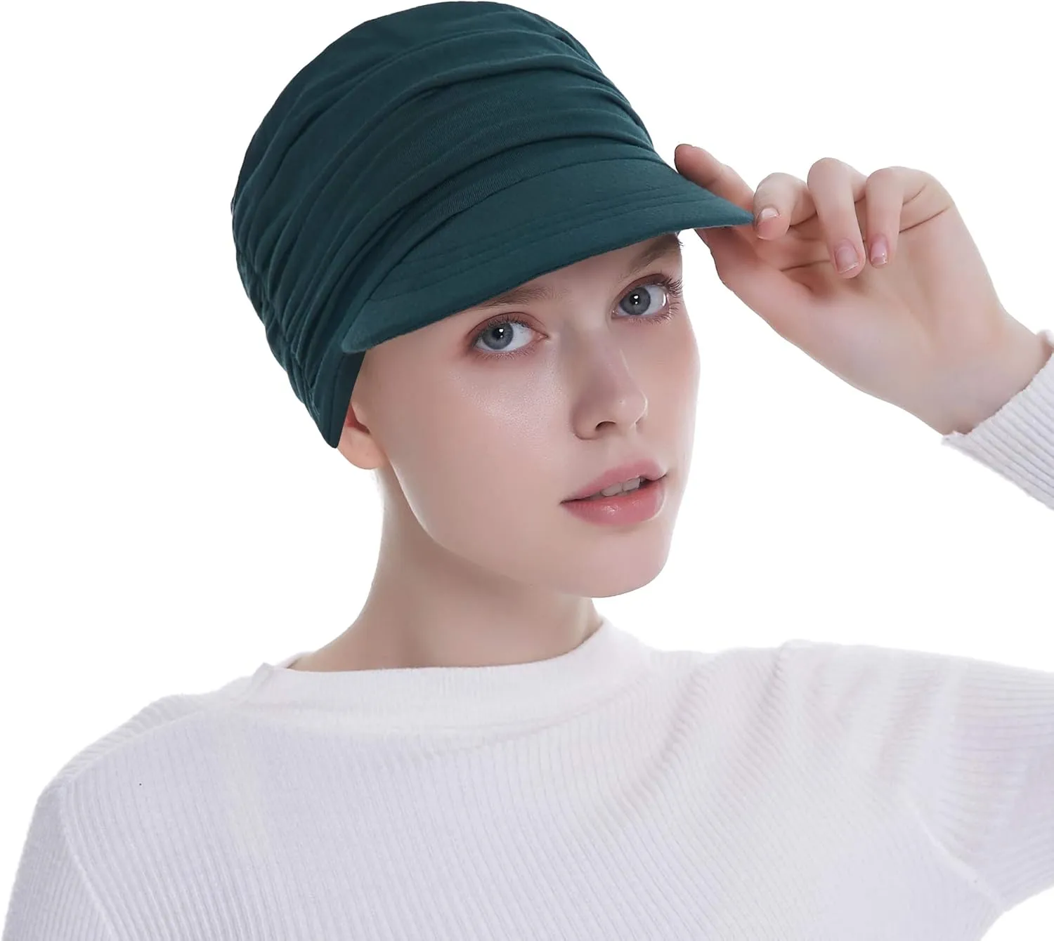 Bamboo Fashion Hat for Woman Daily Use with Brim Visor, Hats for Cancer Chemo Patients