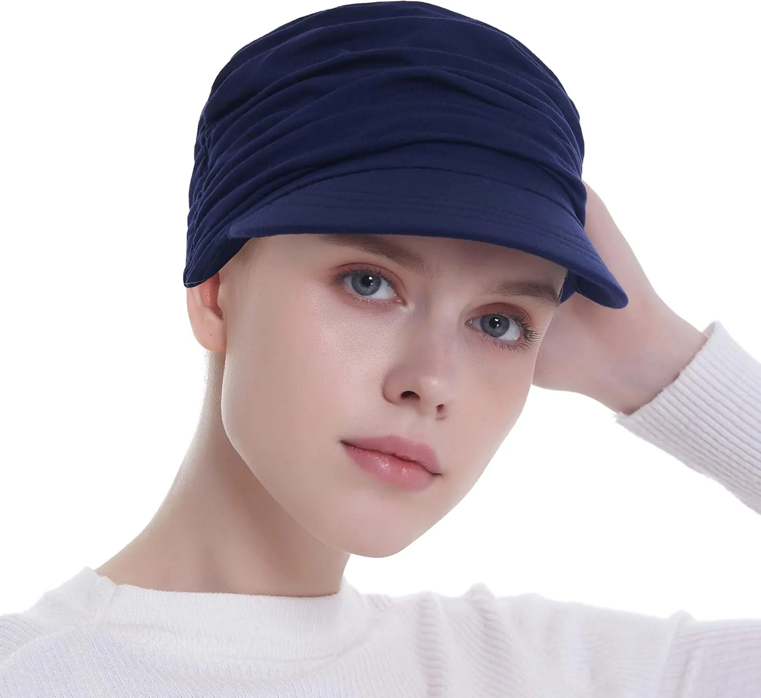 Bamboo Fashion Hat for Woman Daily Use with Brim Visor, Hats for Cancer Chemo Patients