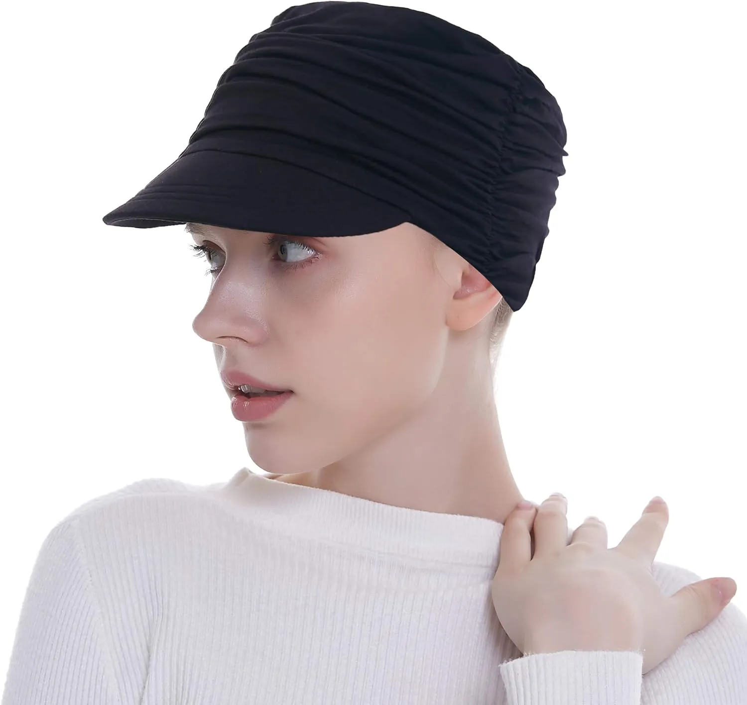 Bamboo Fashion Hat for Woman Daily Use with Brim Visor, Hats for Cancer Chemo Patients