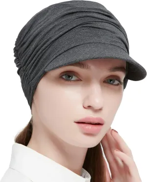 Bamboo Fashion Hat for Woman Daily Use with Brim Visor, Hats for Cancer Chemo Patients