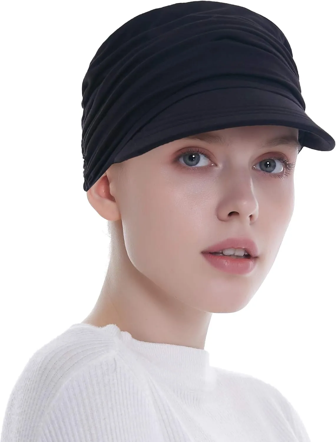 Bamboo Fashion Hat for Woman Daily Use with Brim Visor, Hats for Cancer Chemo Patients