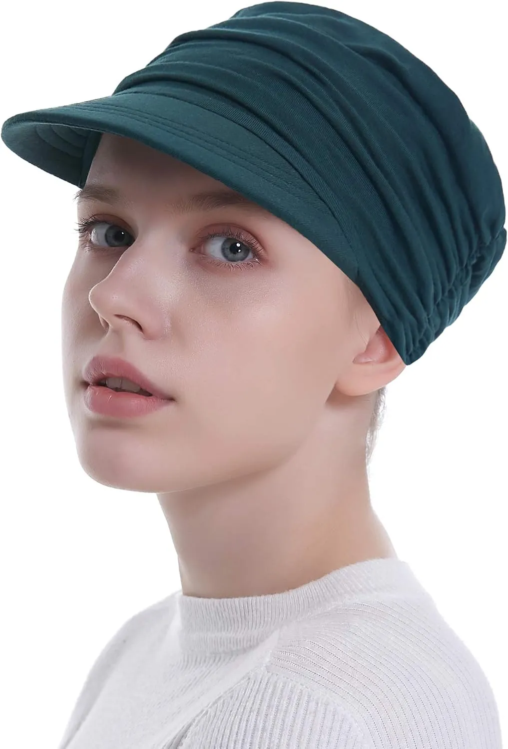 Bamboo Fashion Hat for Woman Daily Use with Brim Visor, Hats for Cancer Chemo Patients