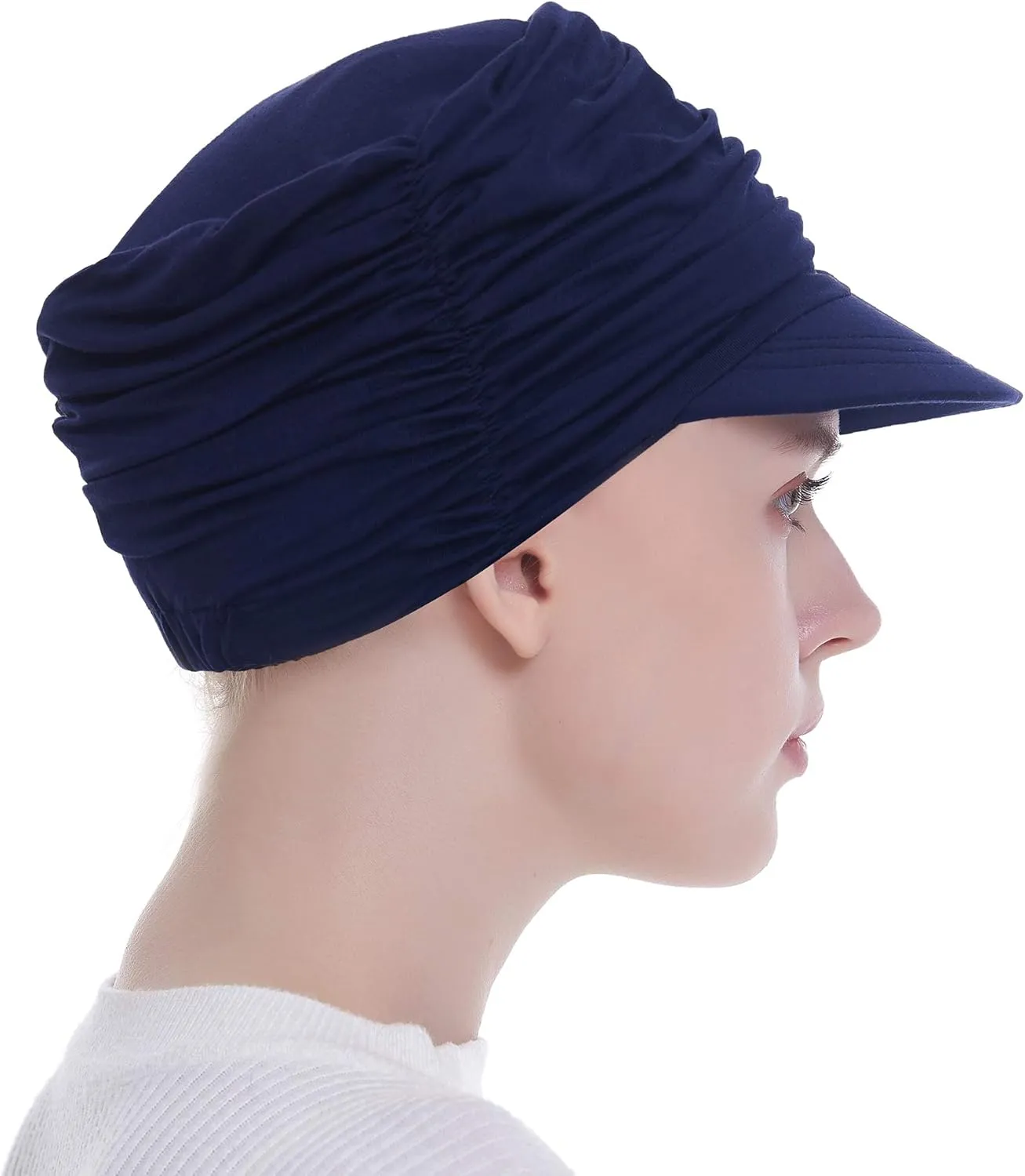 Bamboo Fashion Hat for Woman Daily Use with Brim Visor, Hats for Cancer Chemo Patients