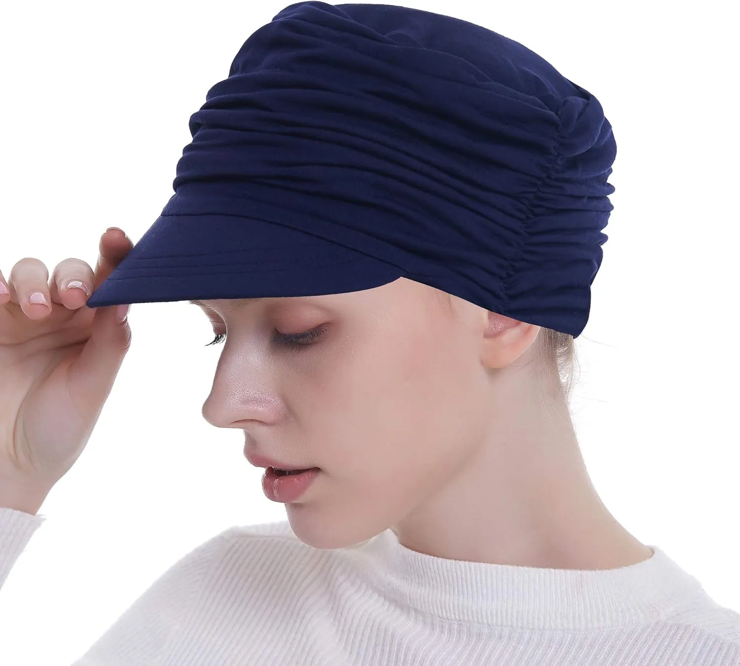 Bamboo Fashion Hat for Woman Daily Use with Brim Visor, Hats for Cancer Chemo Patients