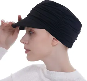 Bamboo Fashion Hat for Woman Daily Use with Brim Visor, Hats for Cancer Chemo Patients
