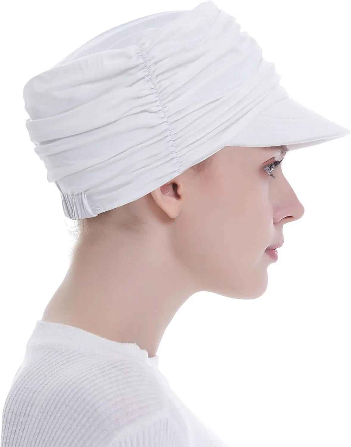 Bamboo Fashion Hat for Woman Daily Use with Brim Visor, Hats for Cancer Chemo Patients