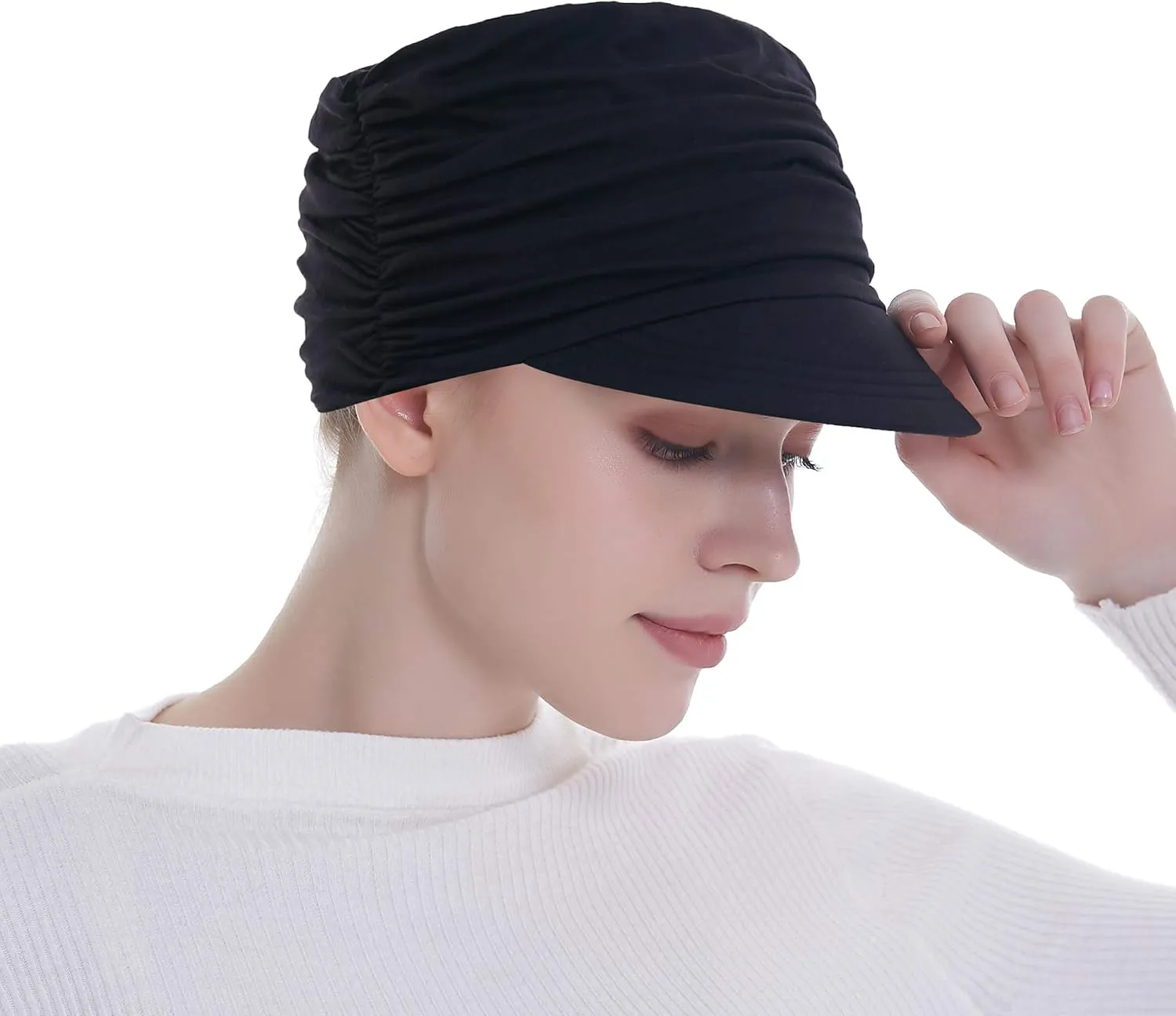 Bamboo Fashion Hat for Woman Daily Use with Brim Visor, Hats for Cancer Chemo Patients