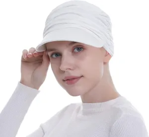 Bamboo Fashion Hat for Woman Daily Use with Brim Visor, Hats for Cancer Chemo Patients