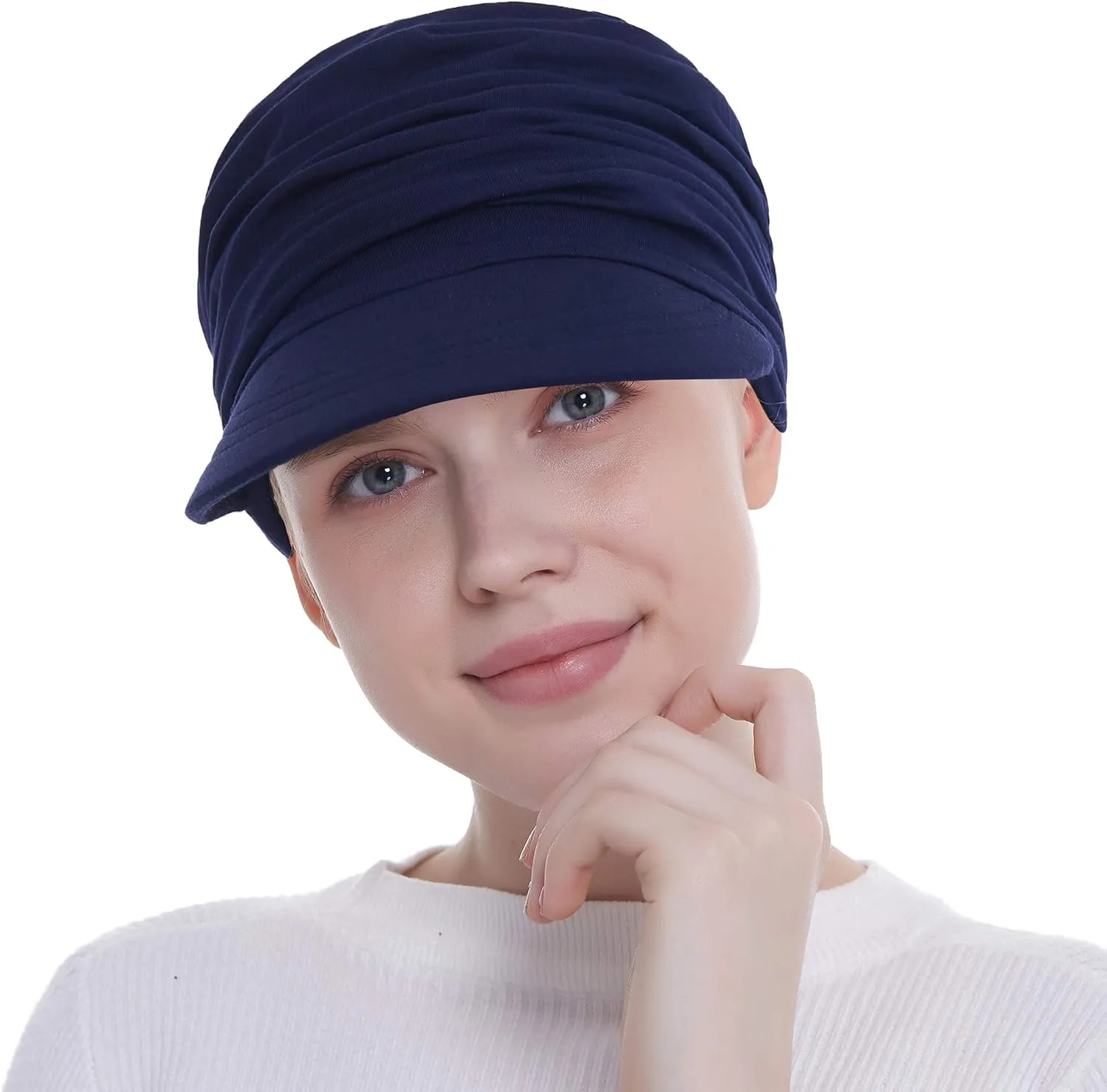 Bamboo Fashion Hat for Woman Daily Use with Brim Visor, Hats for Cancer Chemo Patients