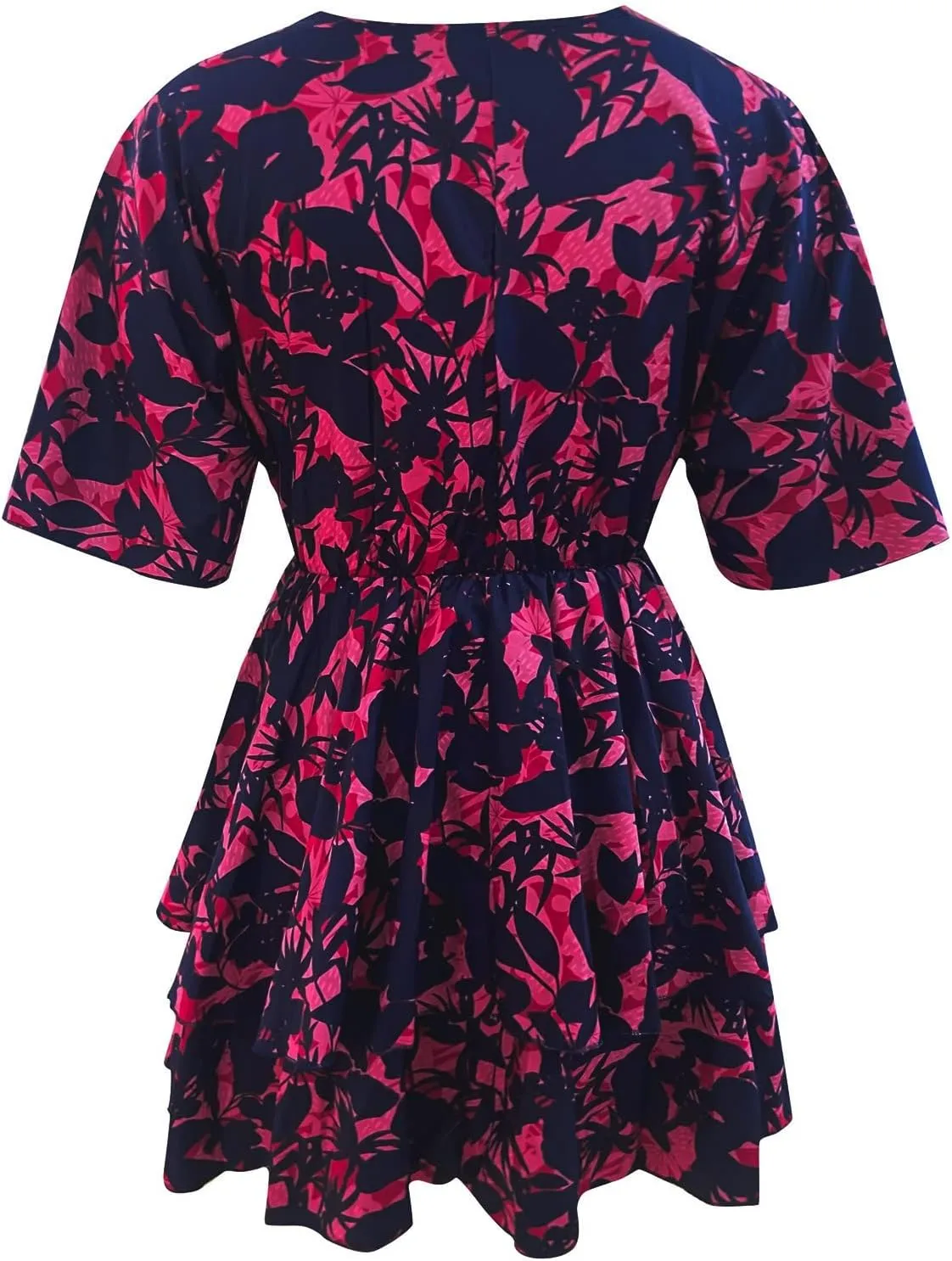 Beach Dresses for Women,2023 Summer Casual Trendy Loose Batwing Sleeve Mini Dress,Floral Flowy Hem Boho Dress
