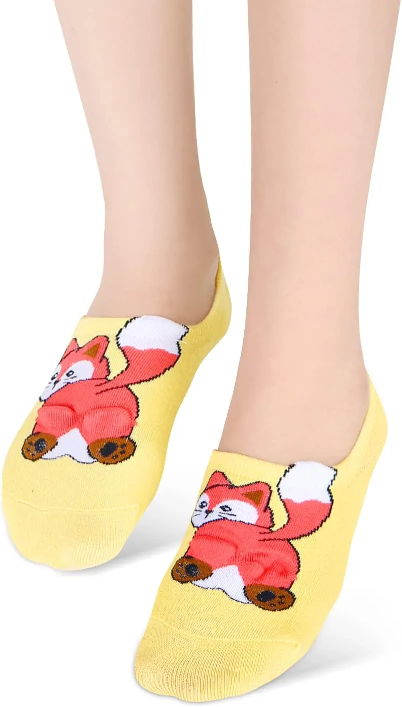 Benefeet Sox Funny No Show Socks Womens Girls Fun Animals Novelty Low Cut Socks Cute Crazy Sock Non Slip Christmas Gifts