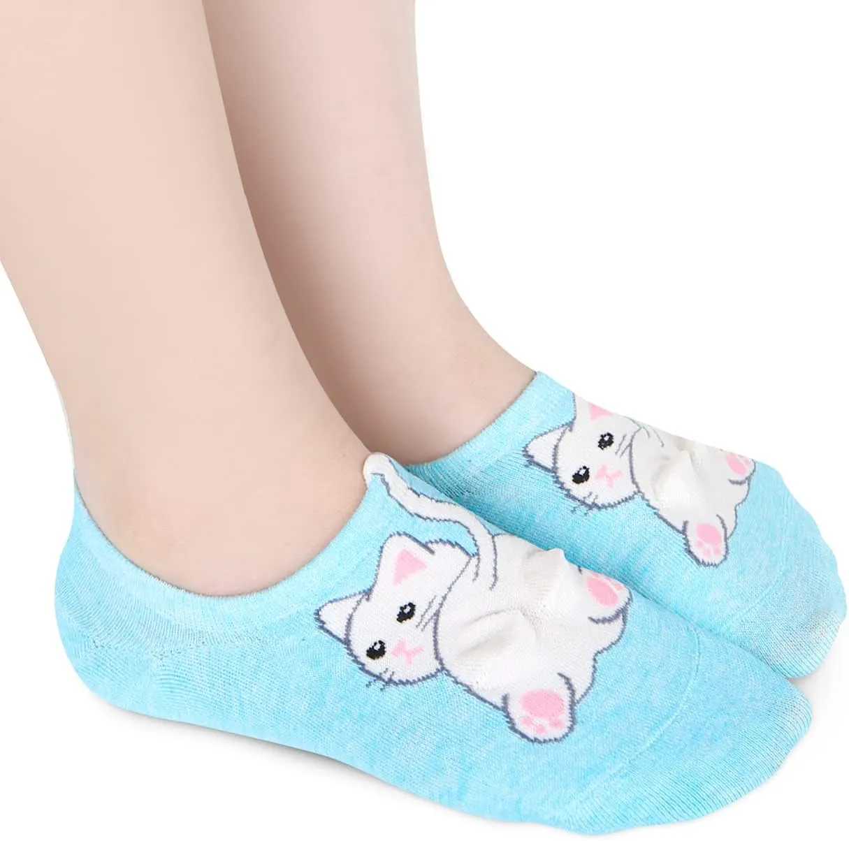 Benefeet Sox Funny No Show Socks Womens Girls Fun Animals Novelty Low Cut Socks Cute Crazy Sock Non Slip Christmas Gifts
