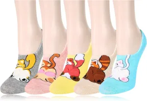 Benefeet Sox Funny No Show Socks Womens Girls Fun Animals Novelty Low Cut Socks Cute Crazy Sock Non Slip Christmas Gifts