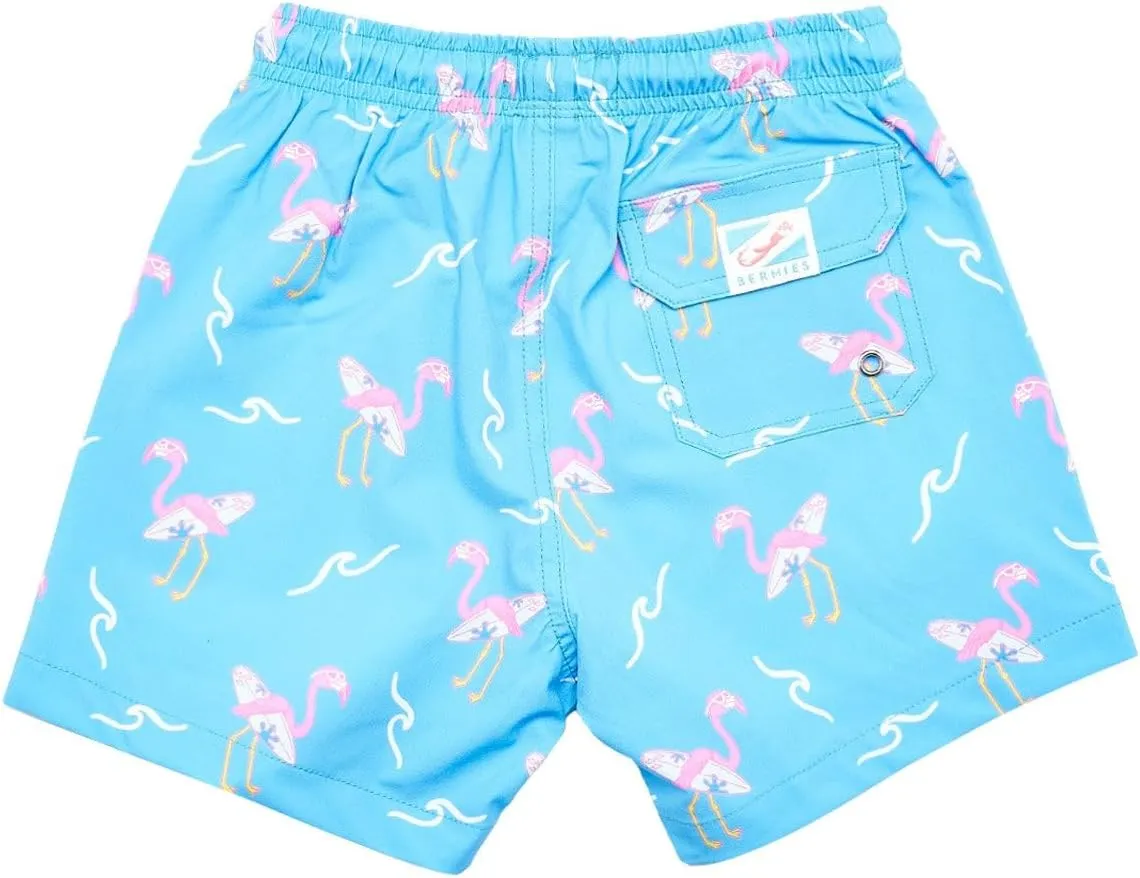 BERMIES Boys’ Swim Trunks with Compression Liner - Anti-Chafing, Quick-Dry, UPF 50 , Eco-Friendly Fabric