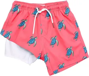 BERMIES Boys’ Swim Trunks with Compression Liner - Anti-Chafing, Quick-Dry, UPF 50 , Eco-Friendly Fabric