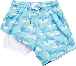 BERMIES Boys’ Swim Trunks with Compression Liner - Anti-Chafing, Quick-Dry, UPF 50 , Eco-Friendly Fabric