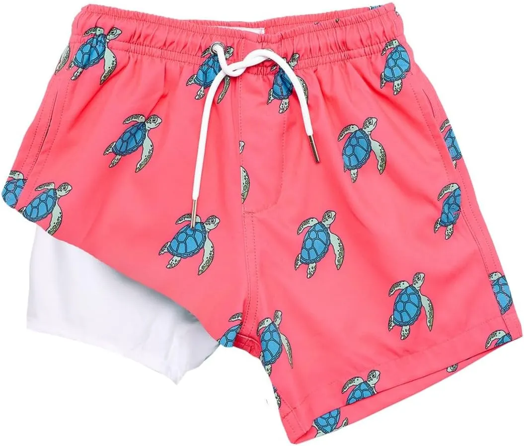 BERMIES Boys’ Swim Trunks with Compression Liner - Anti-Chafing, Quick-Dry, UPF 50 , Eco-Friendly Fabric