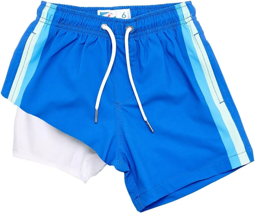 BERMIES Boys’ Swim Trunks with Compression Liner - Anti-Chafing, Quick-Dry, UPF 50 , Eco-Friendly Fabric