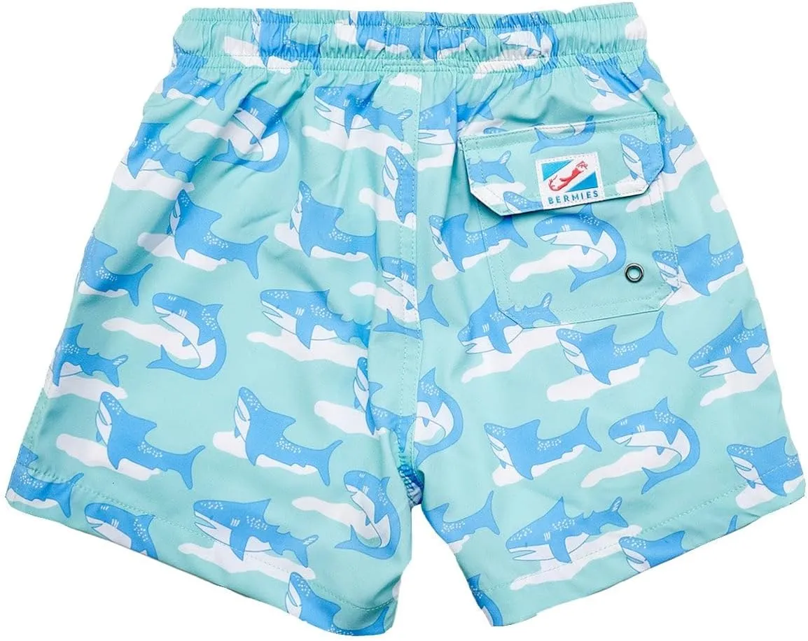 BERMIES Boys’ Swim Trunks with Compression Liner - Anti-Chafing, Quick-Dry, UPF 50 , Eco-Friendly Fabric