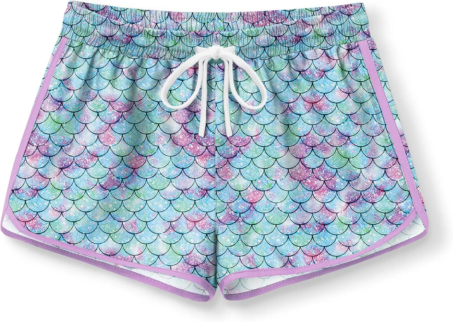 BesserBay Girls Summer Elastic Waist Beach Swim Shorts Quick Dry Active Swim Trunks with Pocket 5-14 Years
