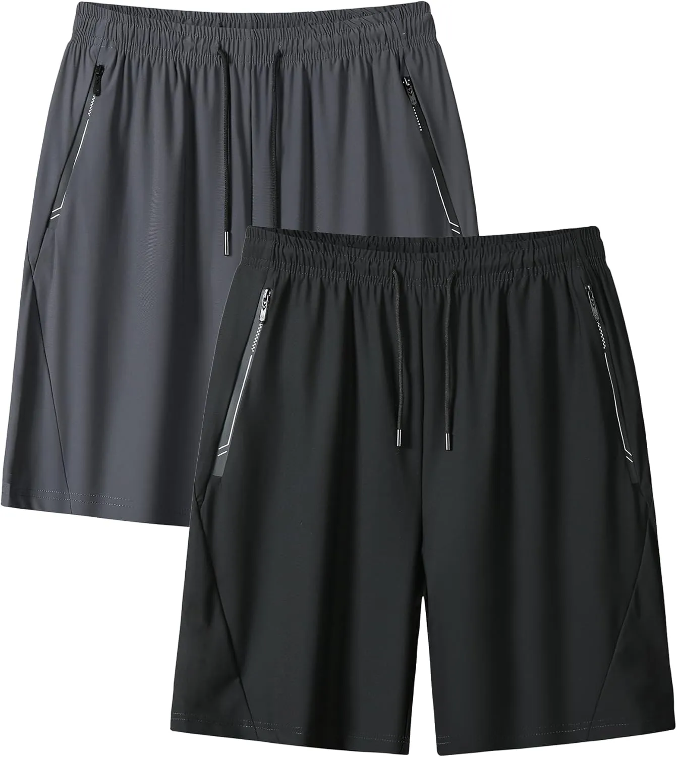 Boys Athletic Shorts Quick Dry Zipper Pockets Active Gym Workout Shorts 8-16 Years
