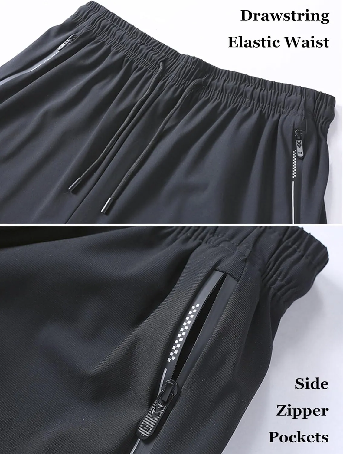 Boys Athletic Shorts Quick Dry Zipper Pockets Active Gym Workout Shorts 8-16 Years