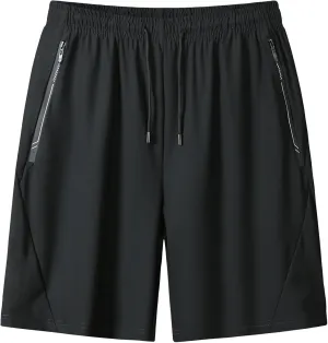 Boys Athletic Shorts Quick Dry Zipper Pockets Active Gym Workout Shorts 8-16 Years