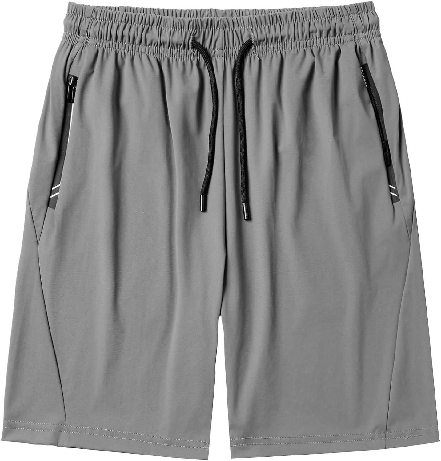 Boys Athletic Shorts Quick Dry Zipper Pockets Active Gym Workout Shorts 8-16 Years