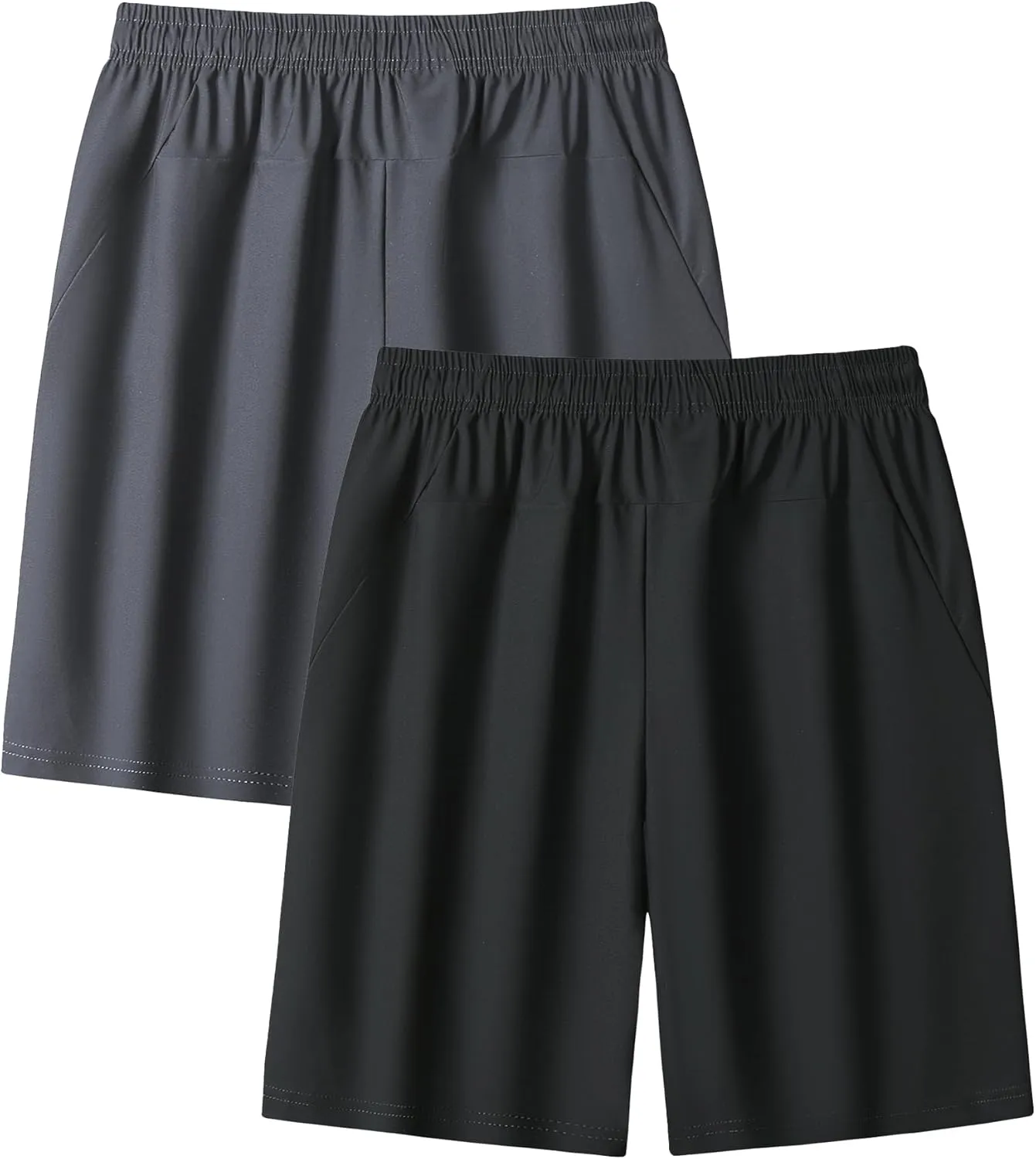 Boys Athletic Shorts Quick Dry Zipper Pockets Active Gym Workout Shorts 8-16 Years