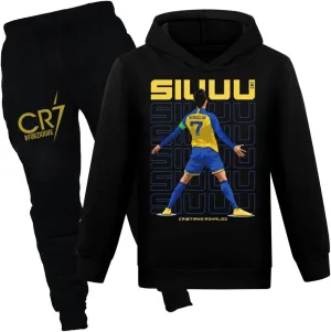 Boys' Tracksuit Football Player #7 2 Piece Hoodie & Sweatpants for Kids Jogger Set Soccer Sports Fans Gifts