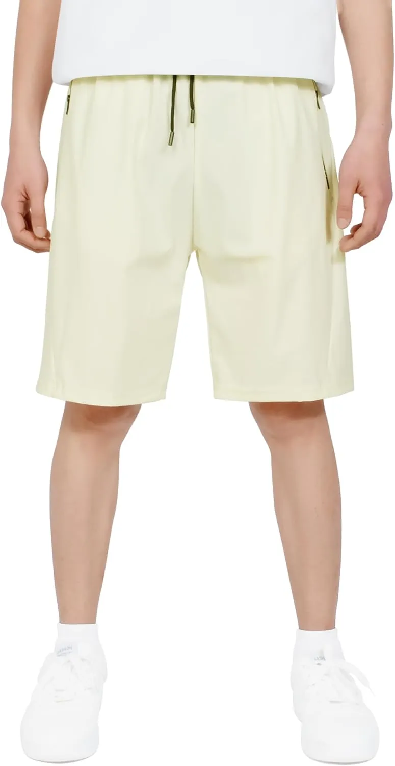 CAMLAKEE Boys Athletic Shorts Quick Dry Kids Performance Basketball Shorts with Zipper Pockets