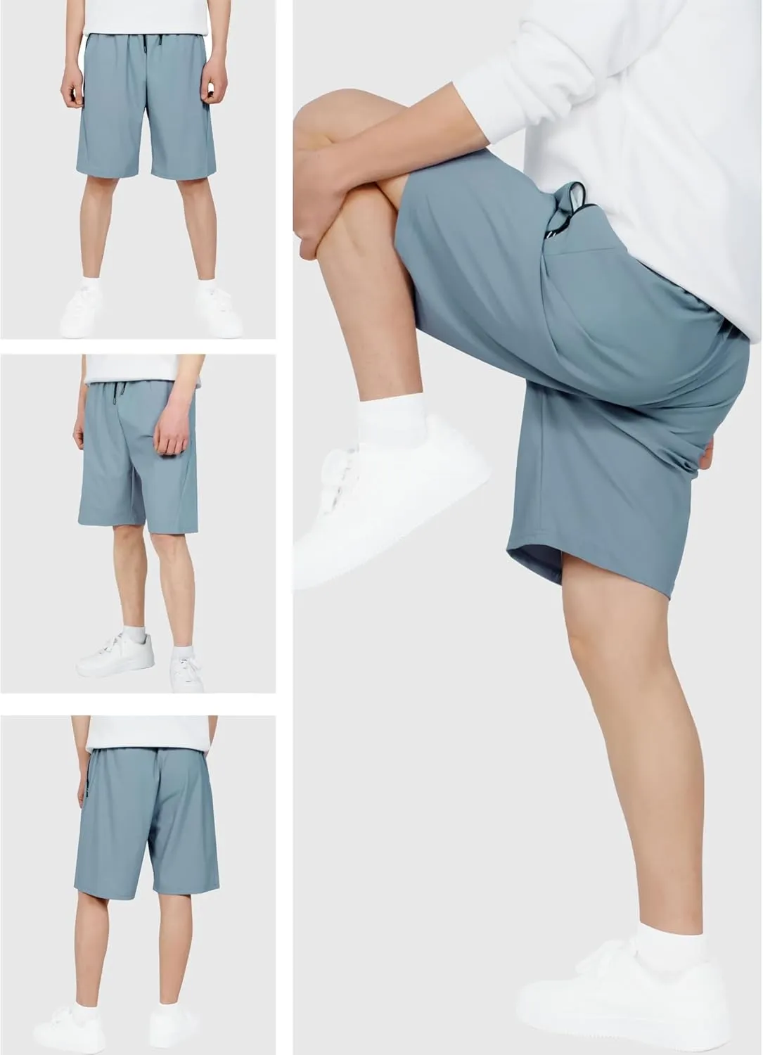 CAMLAKEE Boys Athletic Shorts Quick Dry Kids Performance Basketball Shorts with Zipper Pockets