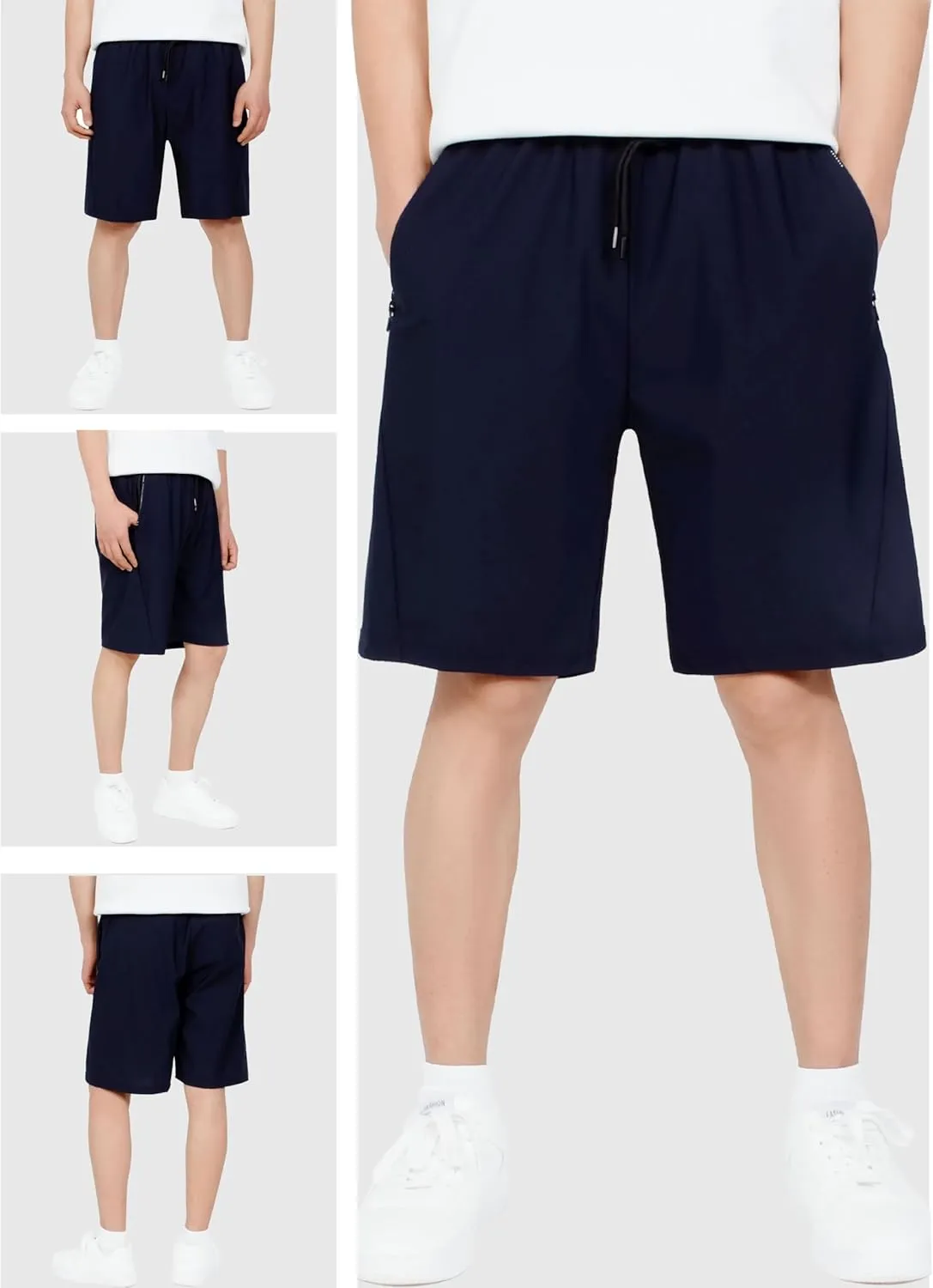 CAMLAKEE Boys Athletic Shorts Quick Dry Kids Performance Basketball Shorts with Zipper Pockets