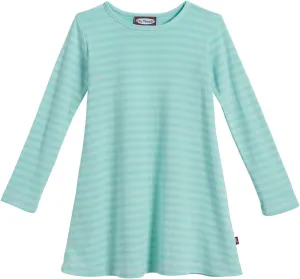 City Threads Girls' 100% Cotton Long Sleeve Dress - Active Kids School, Playing, Parties - Made in USA
