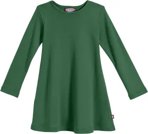 City Threads Girls' 100% Cotton Long Sleeve Dress - Active Kids School, Playing, Parties - Made in USA