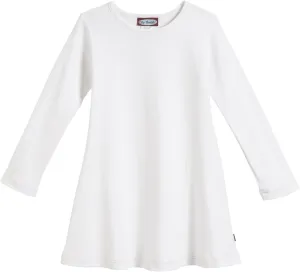 City Threads Girls' 100% Cotton Long Sleeve Dress - Active Kids School, Playing, Parties - Made in USA