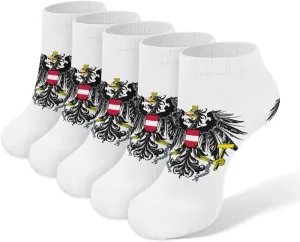 Coat of Arms of Austria Vienna Ea-gles 5 Pairs Low Cut Ankle Socks for Men Women Athletic Running Socks No Show Breathable